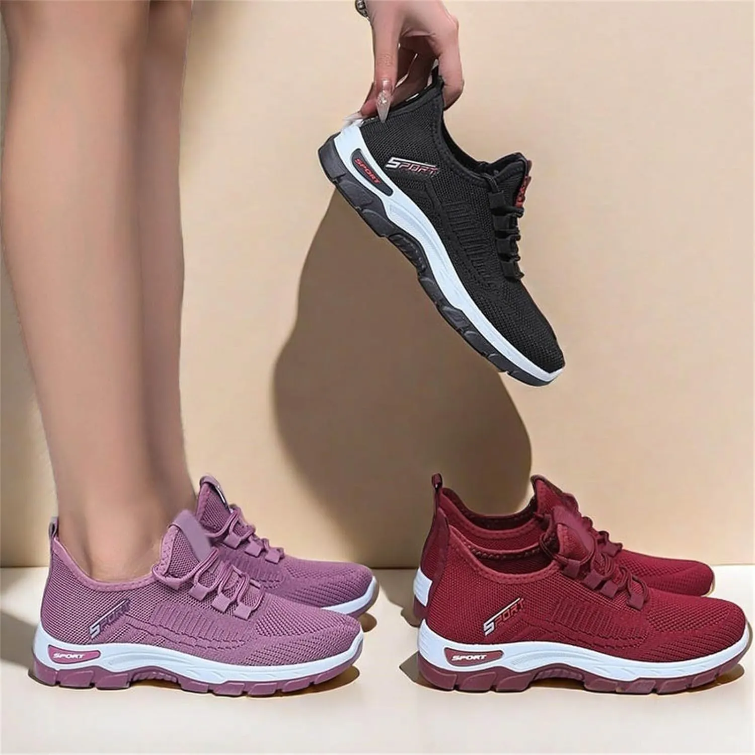 Womens Summer Running Shoes 2025 Non Slip Shoes Breathable Lightweigh Non Slip Athletic Sports Walking Sneakers