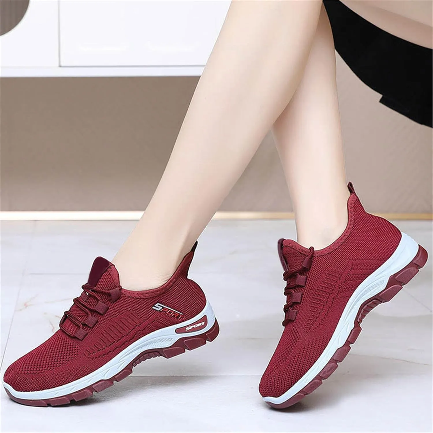 Womens Summer Running Shoes 2025 Non Slip Shoes Breathable Lightweigh Non Slip Athletic Sports Walking Sneakers