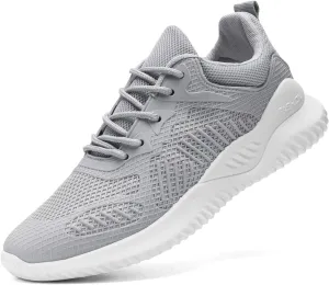 Womens Tennis Running Shoes Unisex Lightweight Breathable Walking Shoes Ultra Soft Flying Knitting Lace Up Fashion Sneakers Non Slip Athletic Trainers Casual Sports Shoes