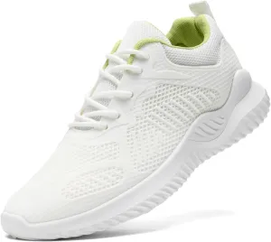 Womens Tennis Running Shoes Unisex Lightweight Breathable Walking Shoes Ultra Soft Flying Knitting Lace Up Fashion Sneakers Non Slip Athletic Trainers Casual Sports Shoes