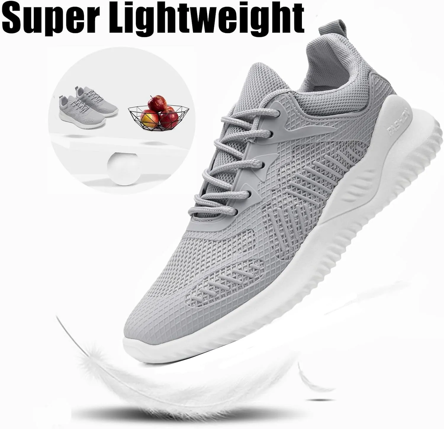 Womens Tennis Running Shoes Unisex Lightweight Breathable Walking Shoes Ultra Soft Flying Knitting Lace Up Fashion Sneakers Non Slip Athletic Trainers Casual Sports Shoes