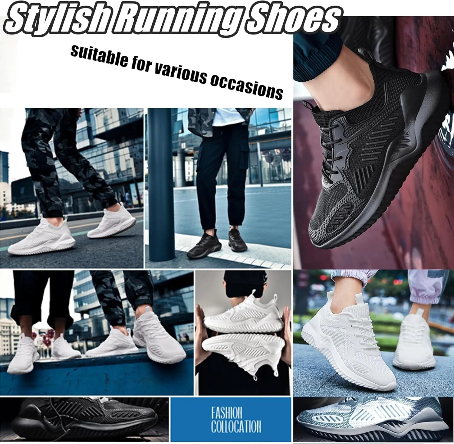 Womens Tennis Running Shoes Unisex Lightweight Breathable Walking Shoes Ultra Soft Flying Knitting Lace Up Fashion Sneakers Non Slip Athletic Trainers Casual Sports Shoes