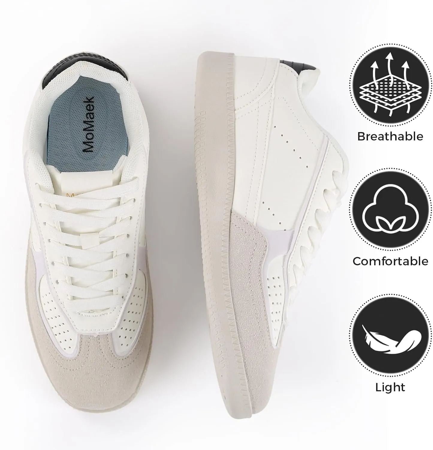 Women's Tennis Skate Sneakers Fashion Classic Retro Gum Sole Shoes Casual Walking Footwear Anti Slip Trainers