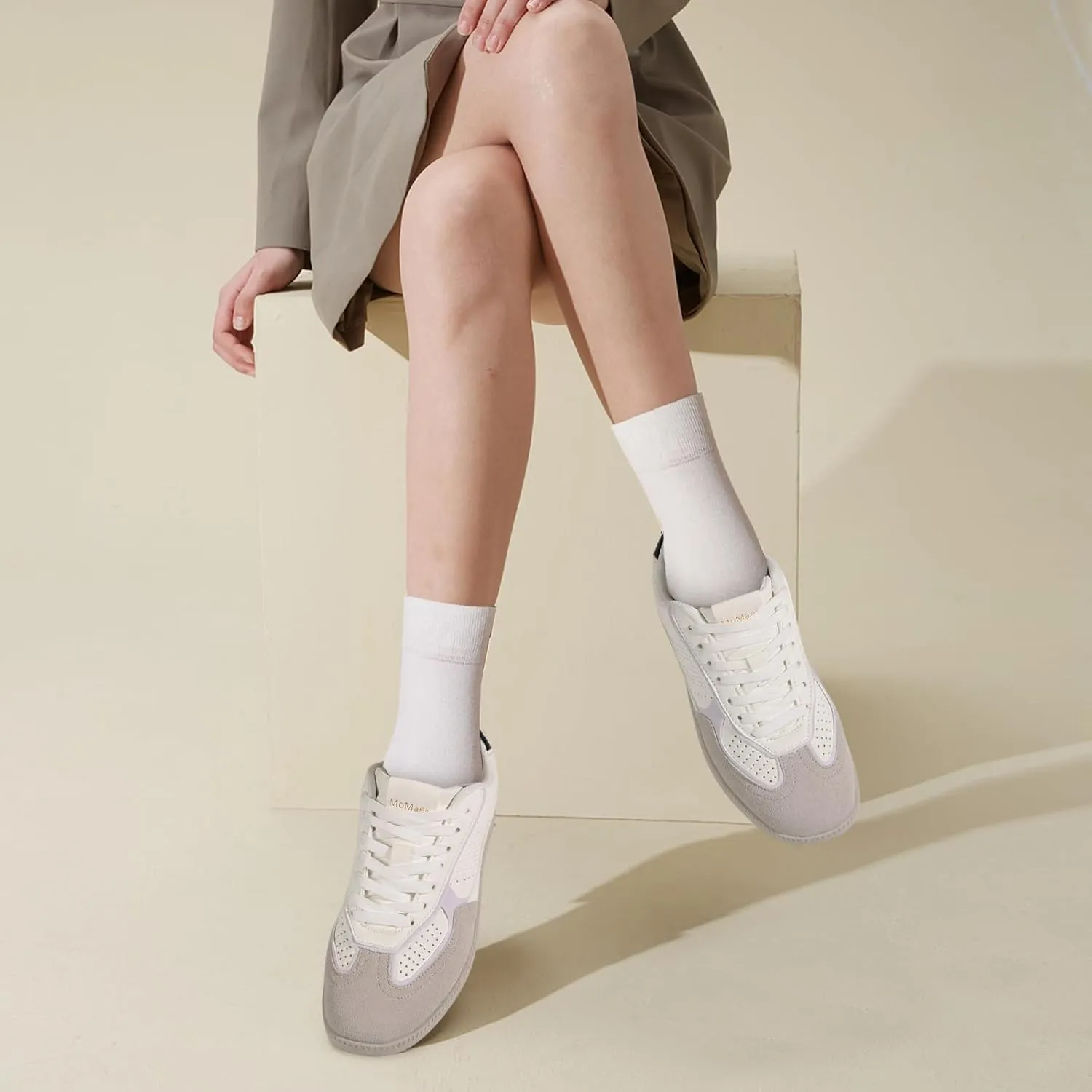 Women's Tennis Skate Sneakers Fashion Classic Retro Gum Sole Shoes Casual Walking Footwear Anti Slip Trainers