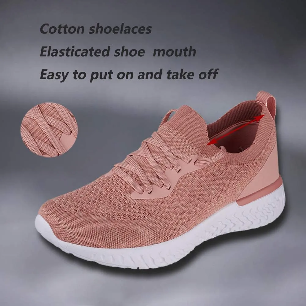 Womens Walking Shoes Slip-on Lightweight Mesh Sneakers Breathable Tennis Comfortable Socks Shoes Track and Field Road Training Running Shoes Sport Shoes US6-12 (W)