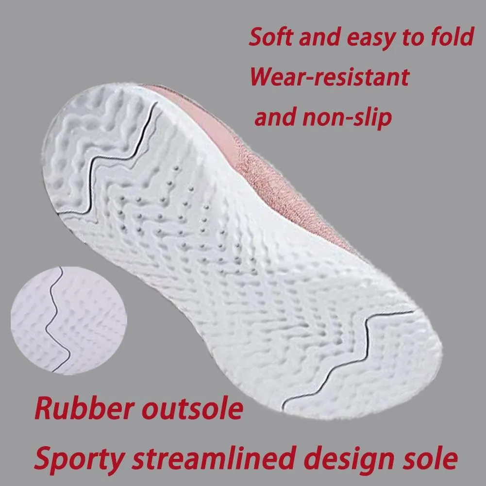 Womens Walking Shoes Slip-on Lightweight Mesh Sneakers Breathable Tennis Comfortable Socks Shoes Track and Field Road Training Running Shoes Sport Shoes US6-12 (W)