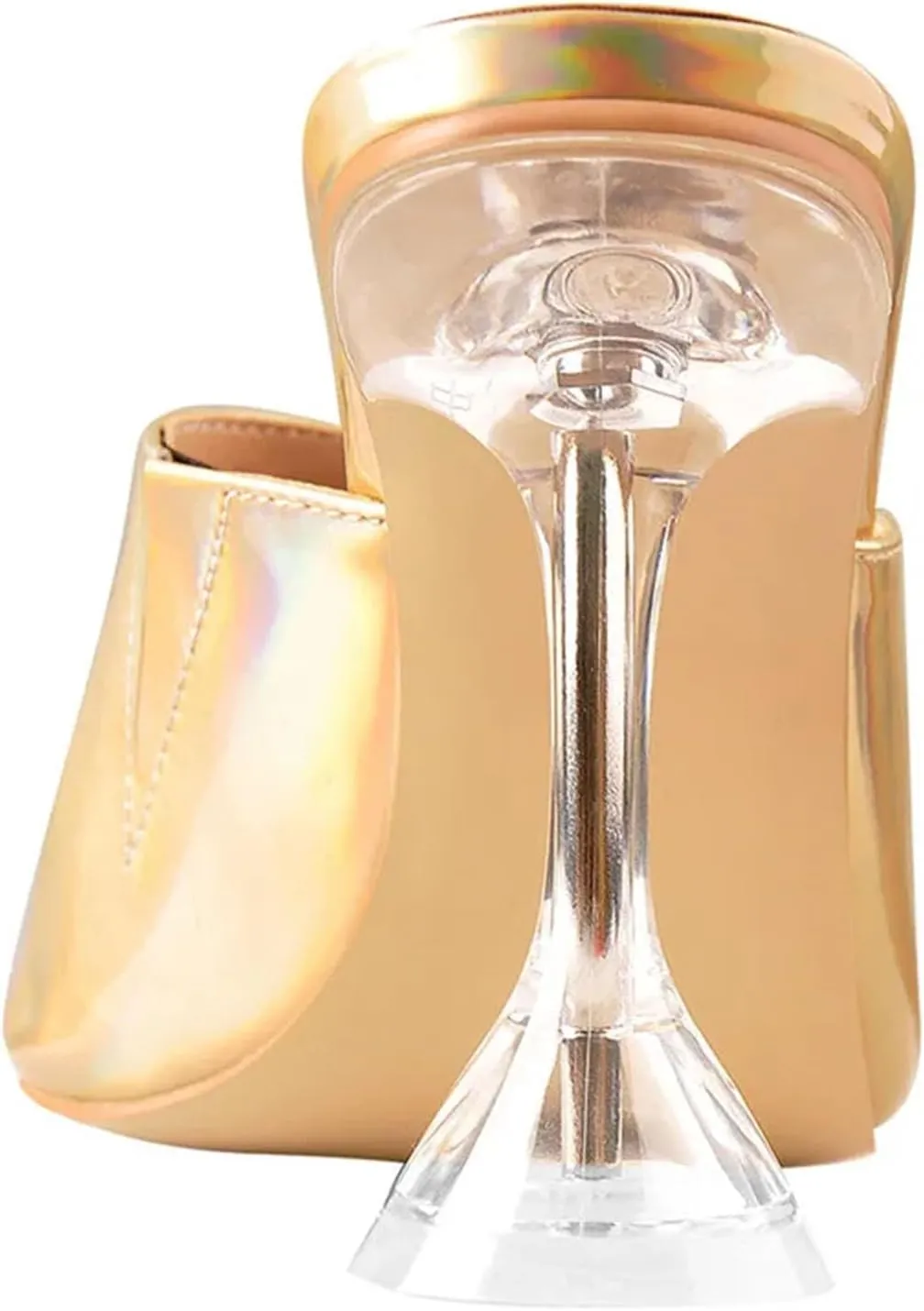 Women's Yellow PVC Mules - Tapered Spike Heel Summer Sandals