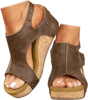 Womenyiaor Wedge Sandals for Women, Women's Platform Sandals Wedge Heel Sandals Ankle Strap Open Toe Sandals Casual Summer Dressy Espadrilles Wedges Shoes Ladies Sandals
