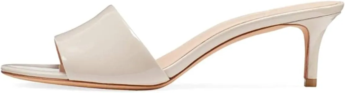 YDN Women Comfy Kitten Low Heel Mules Slip on Clog Sandals Open Toe Dress Pumps Slide Shoes Size 4-15 US