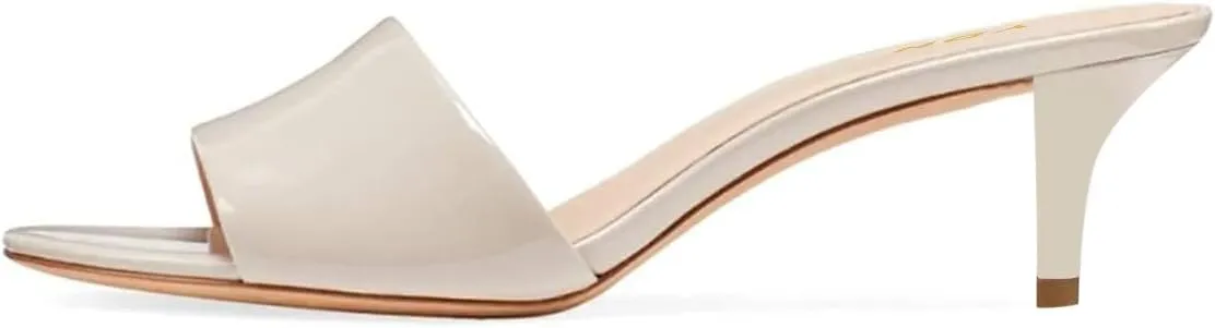 YDN Women Comfy Kitten Low Heel Mules Slip on Clog Sandals Open Toe Dress Pumps Slide Shoes Size 4-15 US
