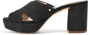 YDN Women Cross Strap Peep Toe Platform Chunky Block Heel Mules Pumps Slide Sandals Size 4-15 US