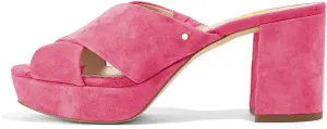 YDN Women Cross Strap Peep Toe Platform Chunky Block Heel Mules Pumps Slide Sandals Size 4-15 US
