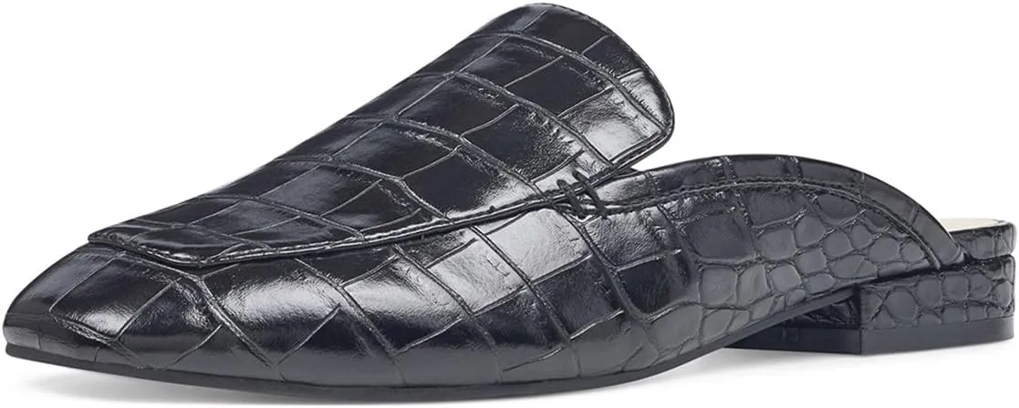 YDN Women Low Heel Mules Slip On Flats Loafers Pointy Toe Clogs Slide Slipper Shoe Size 4-15 US