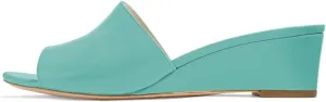YDN Women Low Heel Wedge Sandals Slip on Mules Peep Toe Shoes for Party Prom