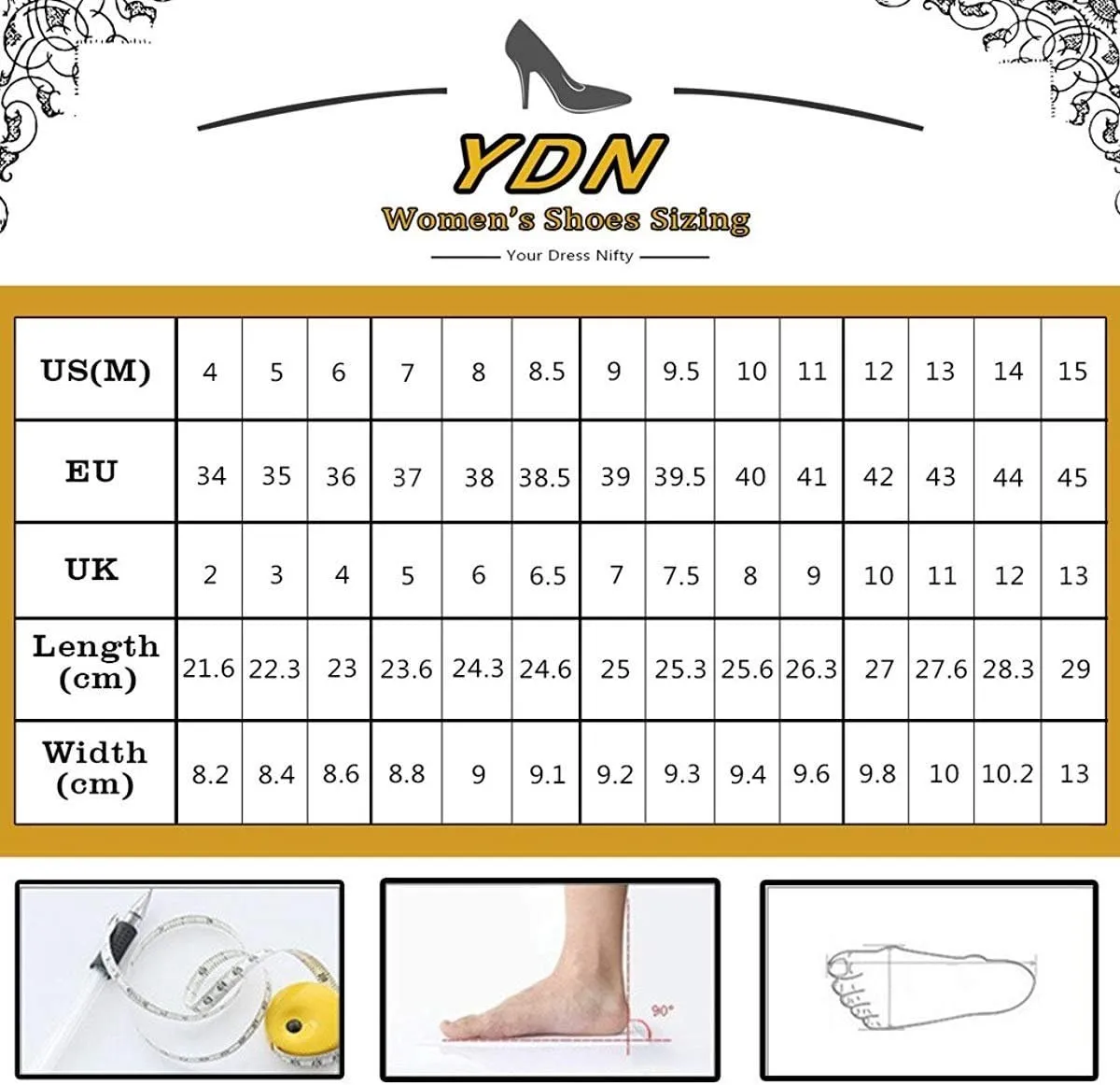 YDN Women's Cone Heel Pointed Toe Slide Mules Slip on V Cut Leather Slide Sandals Clog Dress Shoe Size 4-15 US