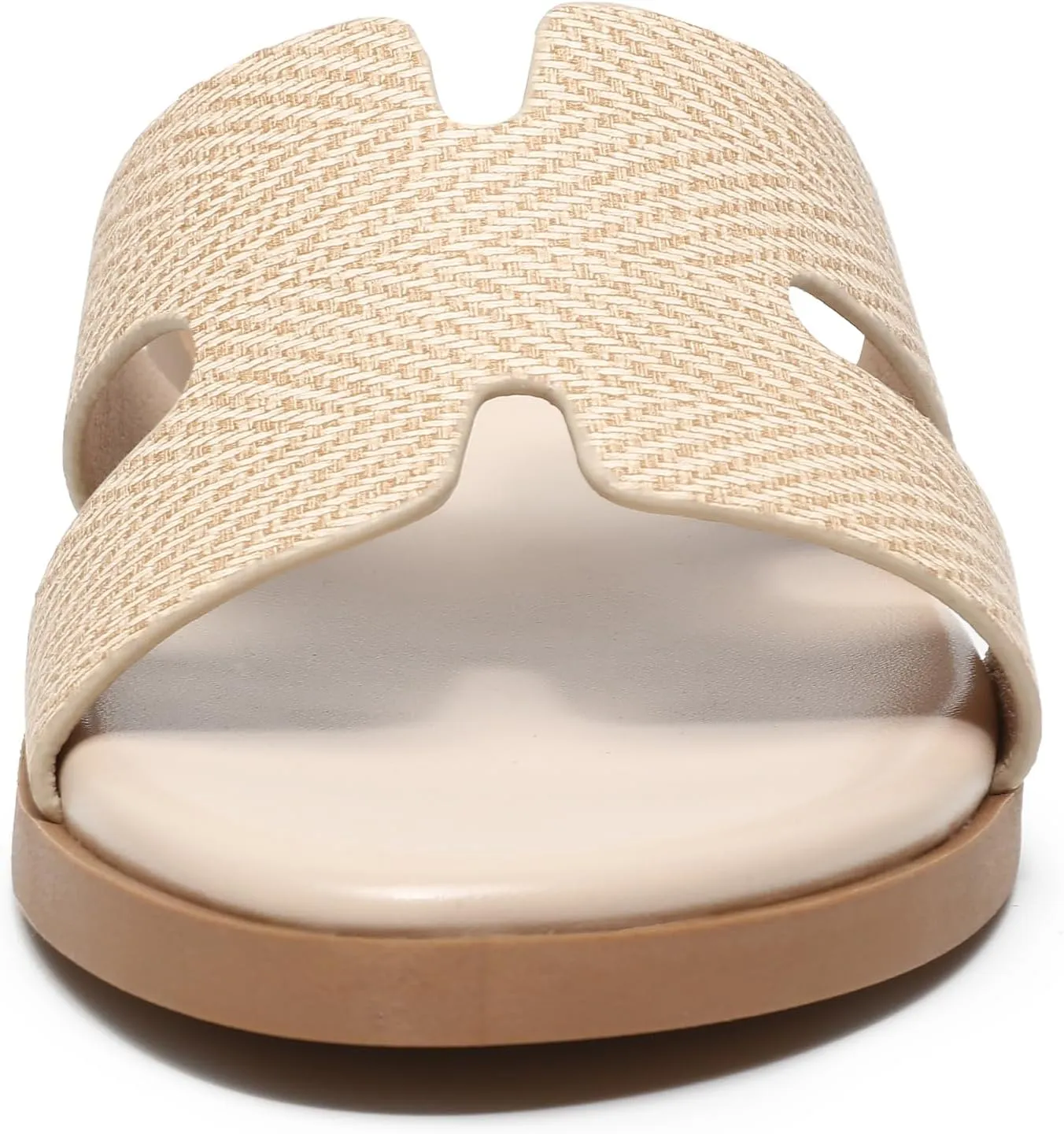 Yozuru Womens Flat Sandals Open Toe Dressy Summer Sandals Comfortable Casual Slip on Leather Slides Sandals for women