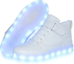 YuanRoad Unisex LED Light Up Shoes with USB Charging Glowing Luminous LED Sneakers