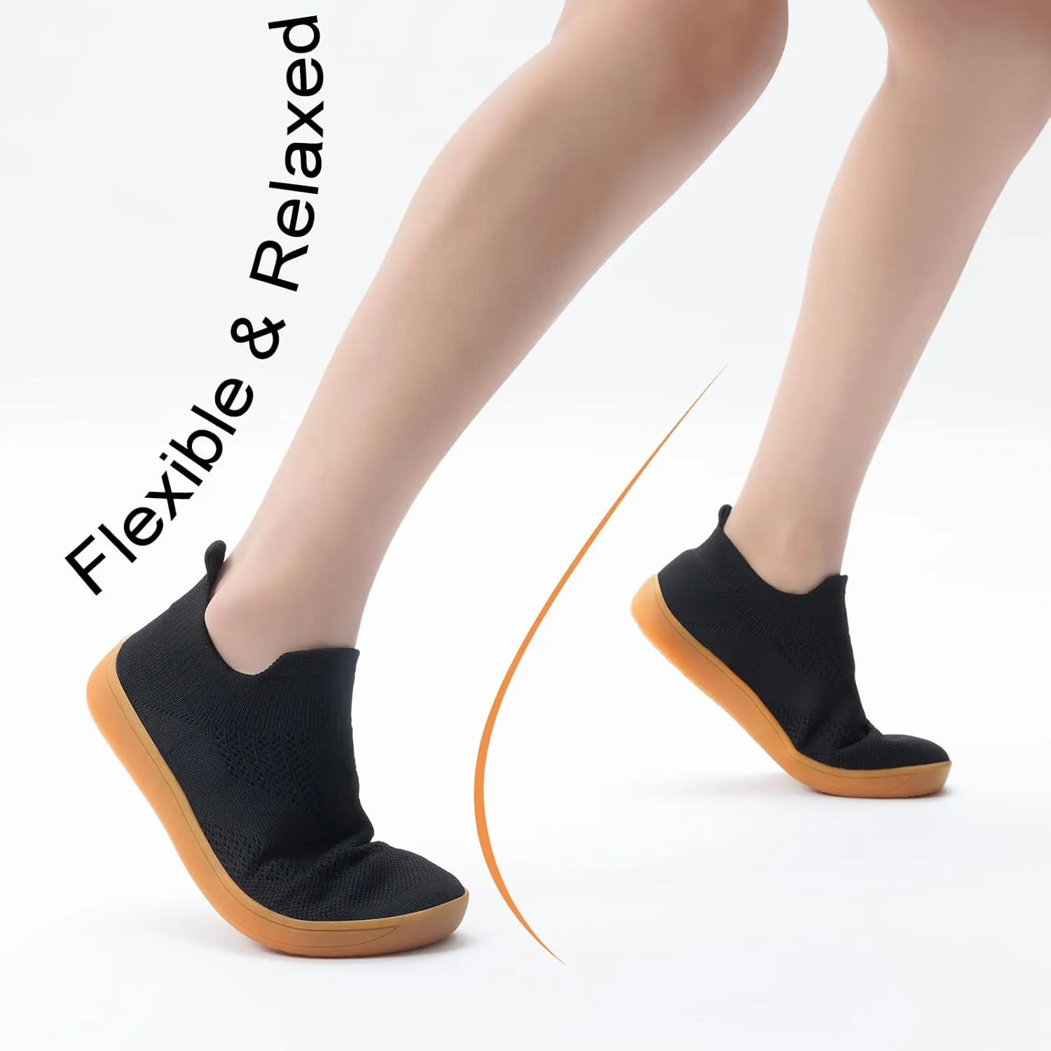 ZYEN Wide Toe Box Shoes Women Wide Width Sneakers Zero Drop Minimalist Barefoot Shoes Comfort Non-Slip Wide Running Walking Shoes